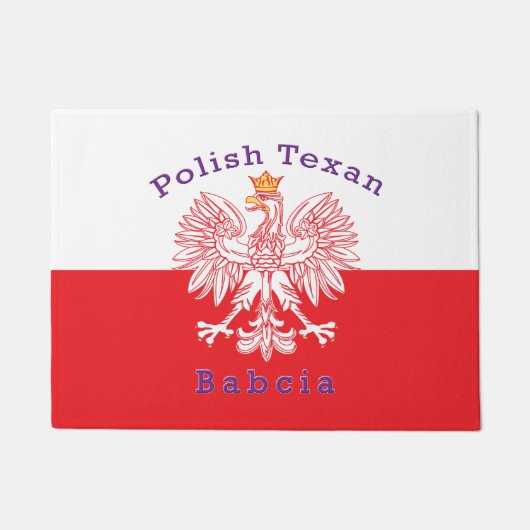 Polnisch Texan Eagle Babcia Fußmatte (Vorderseite)