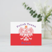 Polnisch Texan Eagle Busia Postkarte (Stehend Vorderseite)
