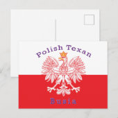 Polnisch Texan Eagle Busia Postkarte (Vorne/Hinten)