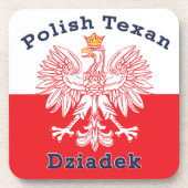 Polnisch Texan Eagle Dziadek Getränkeuntersetzer (Vorderseite)