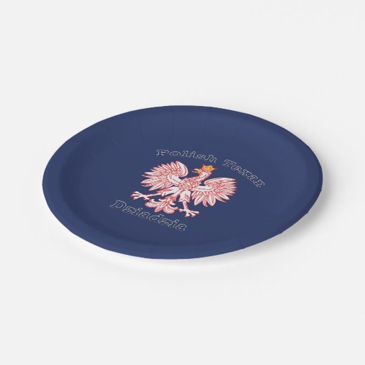 Polnisch Texan Eagle Dziadzia Pappteller (Schrägansicht)