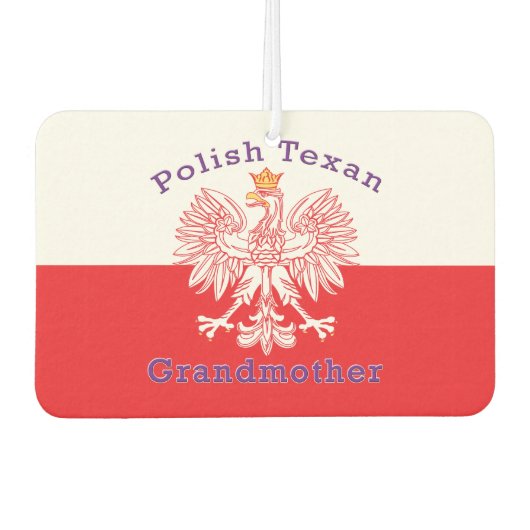 Polnisch Texan Eagle Großmutter Autolufterfrischer (Vorderseite)