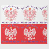 Polnisch Texan Eagle Großmutter Geschenkpapier (Flach)