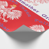Polnisch Texan Eagle Großmutter Geschenkpapier (Ecke)