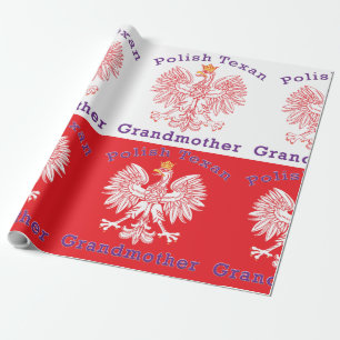 Polnisch Texan Eagle Großmutter Geschenkpapier