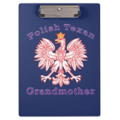 Polnisch Texan Eagle Großmutter Klemmbrett (Vorderseite)