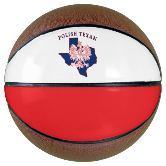 Polnisch Texan Eagle Map Basketball (Vorderseite)