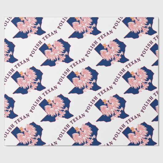 Polnisch Texan Eagle Map Geschenkpapier (Flach)