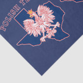 Polnisch Texan Eagle Map Seidenpapier (Detail)