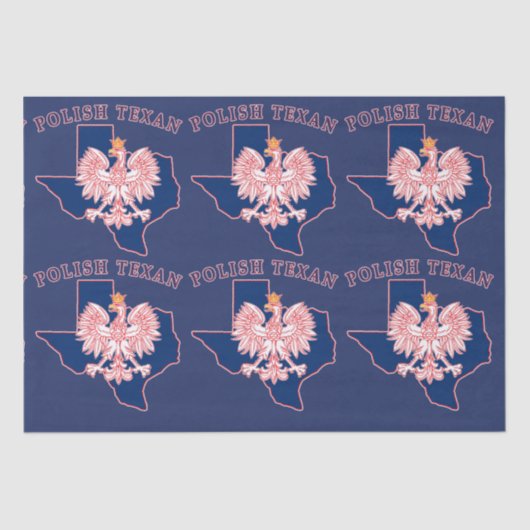Polnisch Texan Eagle Map Seidenpapier (Vorderseite)