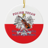Polnisch Texan Eagle Music Speaks Keramik Ornament (Vorne)