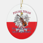Polnisch Texan Eagle Music Speaks Keramik Ornament (Links)