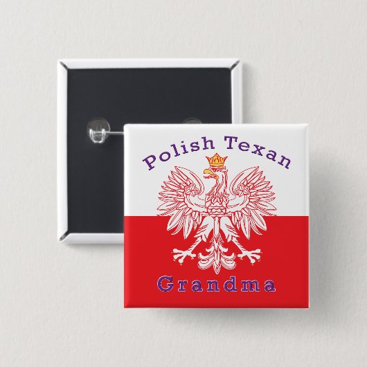 Polnisch Texan Eagle Oma Button (Vorne & Hinten)