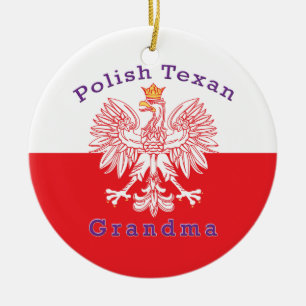 Polnisch Texan Eagle Oma Keramik Ornament