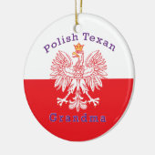 Polnisch Texan Eagle Oma Keramik Ornament (Links)