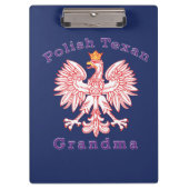 Polnisch Texan Eagle Oma Klemmbrett (Vorderseite)