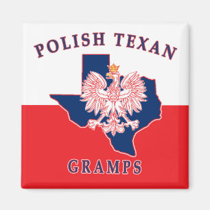 Polnisch Texan Gramps Magnet