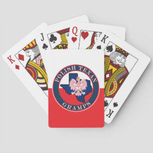 Polnisch Texan Gramps Round Spielkarten