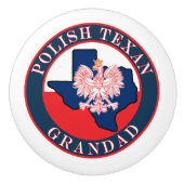 Polnisch Texan Grandad Round Keramikknauf (Vorderseite)