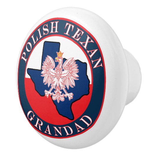 Polnisch Texan Grandad Round Keramikknauf (Rechts)