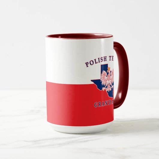 Polnisch Texan Grandad Tasse (VorderseiteRechts)