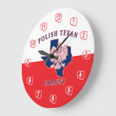 Polnisch Texan Granny Große Wanduhr (Winkel)