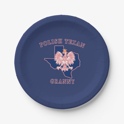 Polnisch Texan Granny Pappteller (Vorderseite)