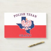 Polnisch Texan Granny Post-it Klebezettel (Auf Schreibtisch)