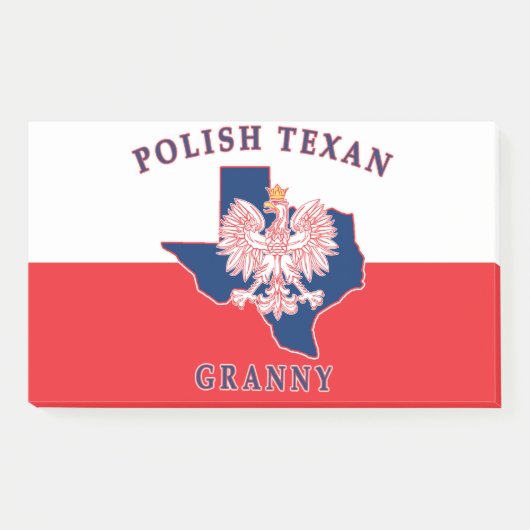 Polnisch Texan Granny Post-it Klebezettel (Vorderseite)