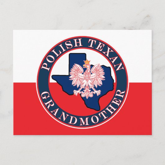 Polnisch Texan Großmutter Round Postkarte (Vorderseite)