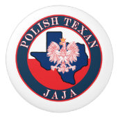 Polnisch Texan Jaja Round Keramikknauf (Vorderseite)
