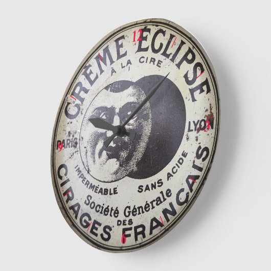 Polnisch Tin Français Große Wanduhr (Winkel)