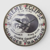 Polnisch Tin Français Große Wanduhr (Vorderseite)