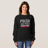 Polnisch und stolz Polenflagge Sweatshirt (Vorne ganz)