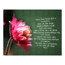 Polnisch Unser Vater Lord's Gebet Blume Religiös