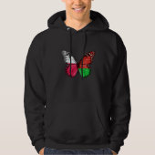 Polnisch-weißrussische Flaggenschmetterling Hoodie (Vorderseite)