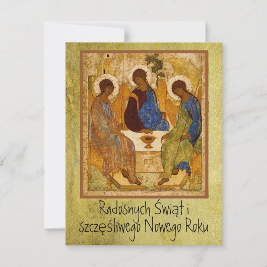 Polnisch Wesołych Świąt Frohe Weihnachtskautschuk (Vorderseite)