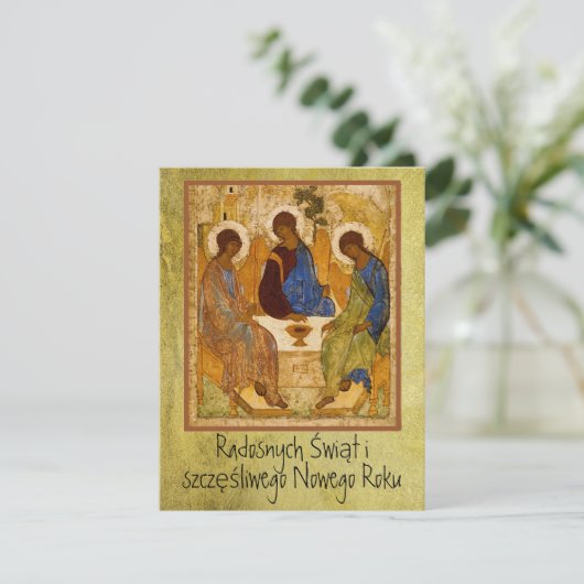 Polnisch Wesołych Świąt Frohe Weihnachtskautschuk (Stehend Vorderseite)