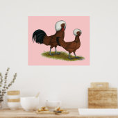 Polnisch: White Crested Reds Poster (Küche)