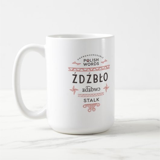 Polnisch Worte stalk Kaffeetasse (Links)
