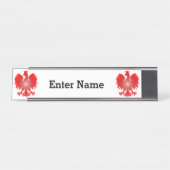 Polnische Adler-Name-Platte Schreibtischnamensplakette (Vorderseite )