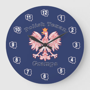 Polnische Adlerschnecken Große Wanduhr