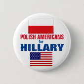 Polnische Amerikaner für Hillary 2016 Button (Vorderseite)