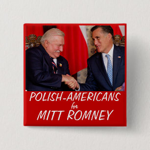 Polnische Amerikaner für Mitt Romney Button