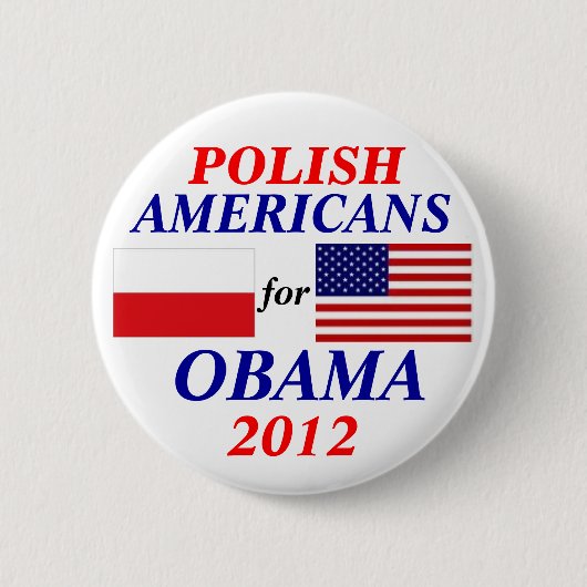 Polnische Amerikaner für Obama Button (Vorderseite)