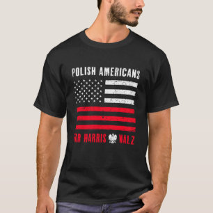 Polnische Amerikaner für VP Harris Präsident 2024 T-Shirt