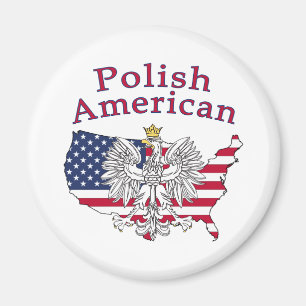 Polnische amerikanische Karte Magnet