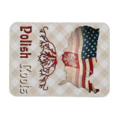 Polnische amerikanische Roots Flexi Magnete (Horizontal)