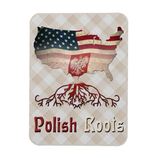 Polnische amerikanische Roots Flexi Magnete (Vertikal)