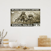 Polnische Armee des Zweiten Weltkriegs in England Poster (Küche)